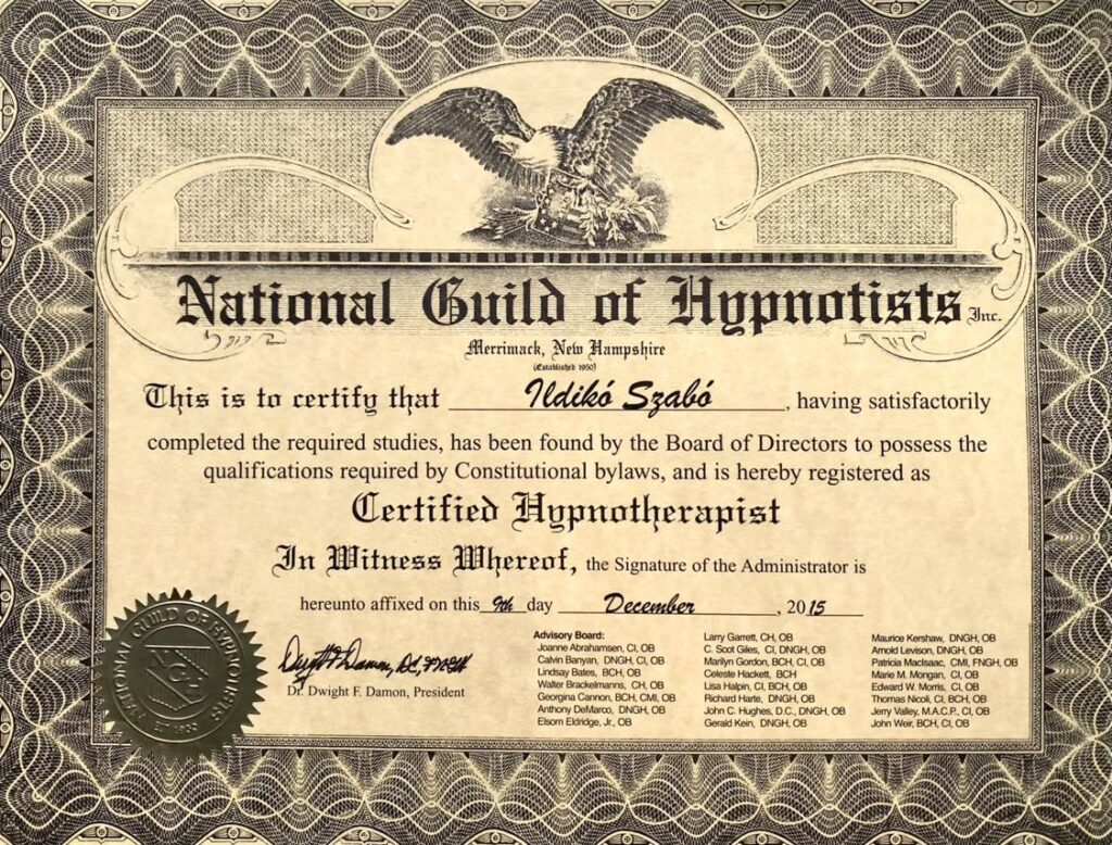 National Guild of Hypnotists: Ildikó Szabó